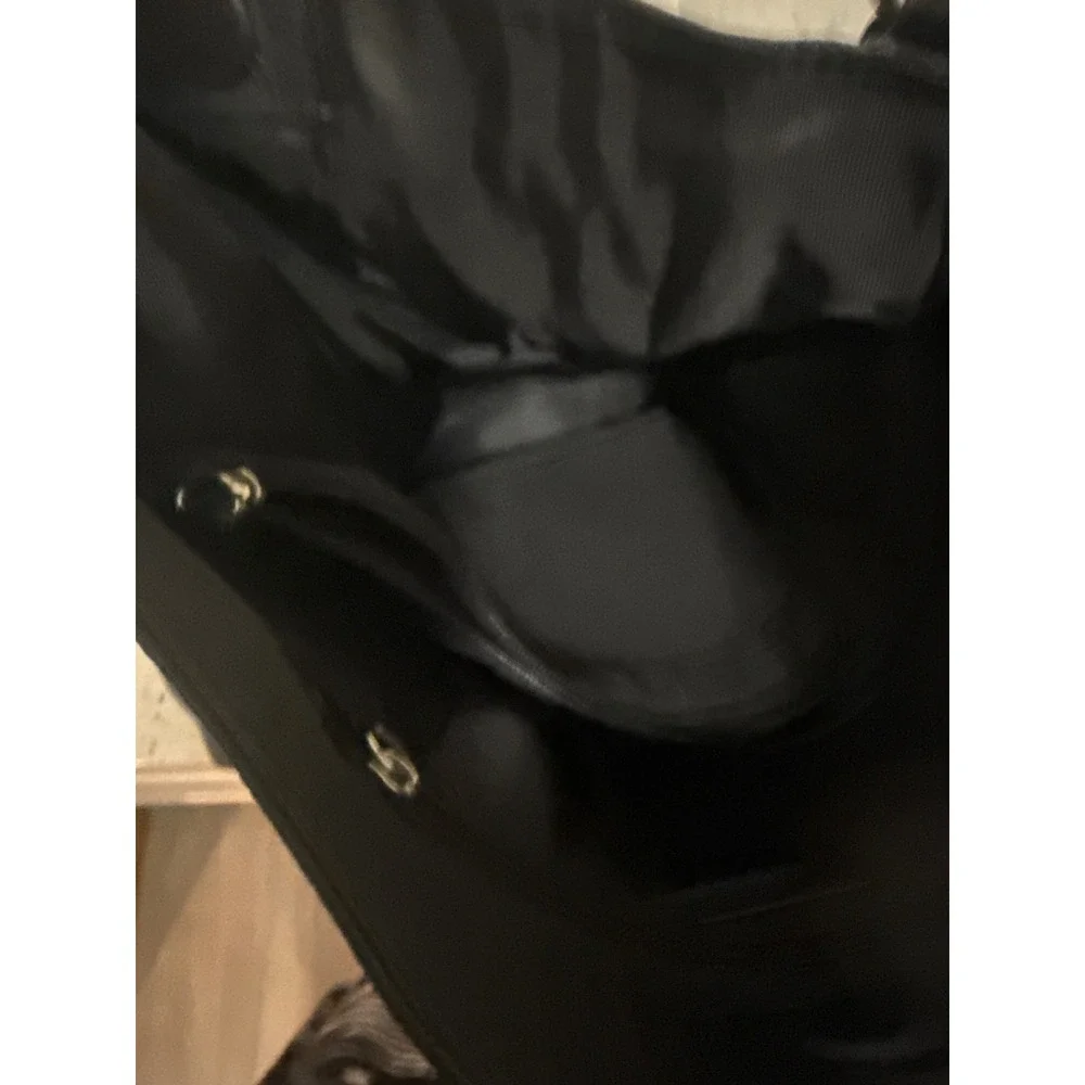Kooba Black Pebbled Genuine Leather Hobo Shoulder Bag Slouchy Silver Hardware